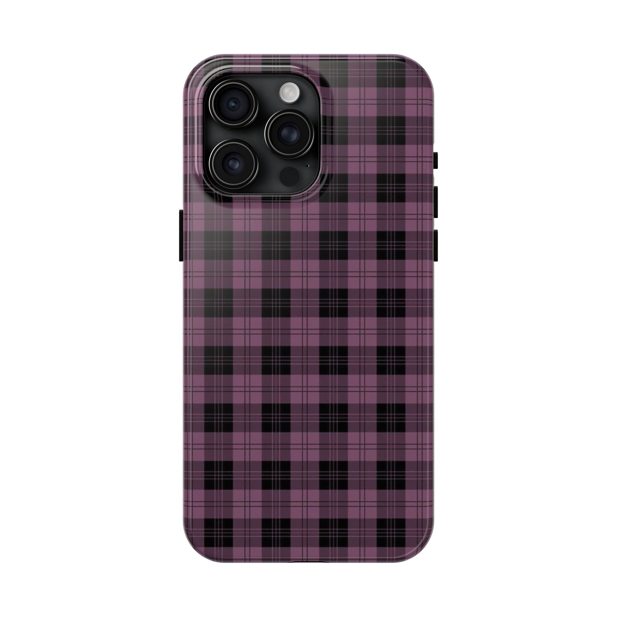 Emo Dark Pink Gingham Plaid Phone Case  - Tough Impact-Resistant Case