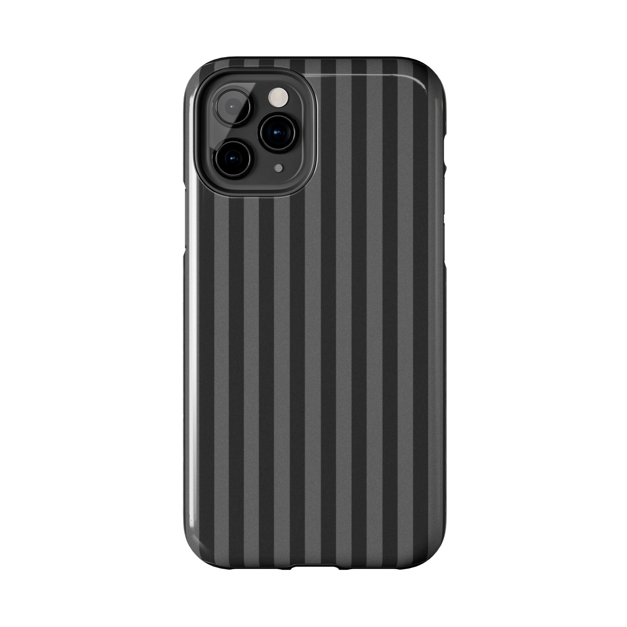 Dark Grey and Black Stripes Phone Case