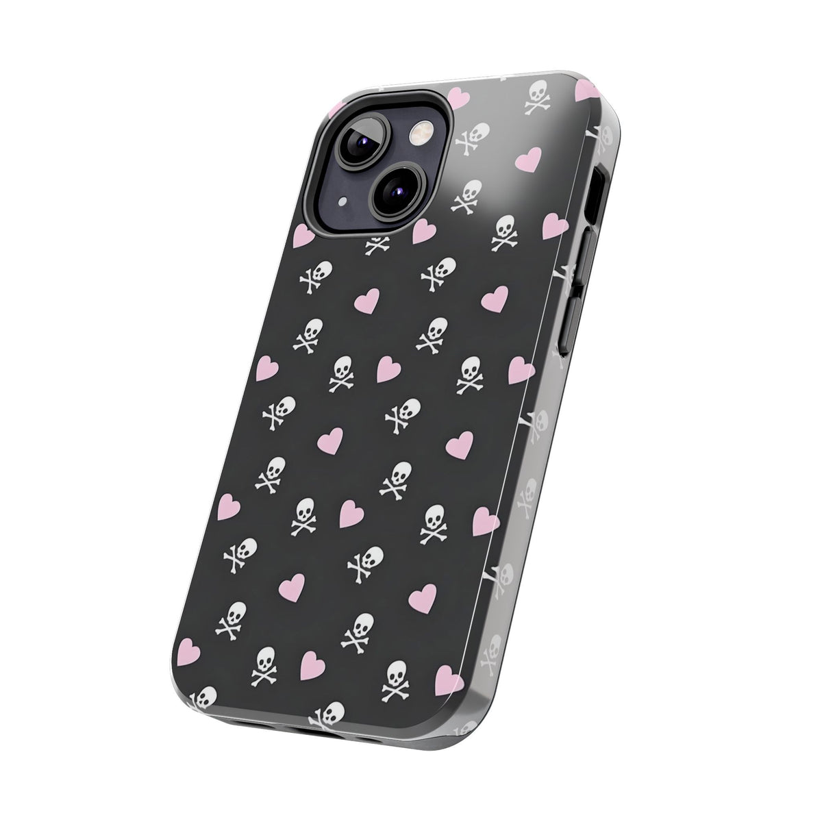 Cute Skulls and Hearts Phone Case  - Tough Impact-Resistant Case