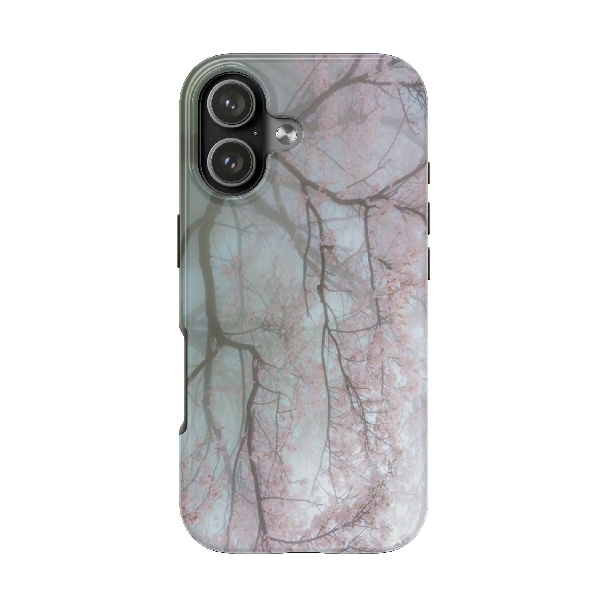 Foggy Cherry Blossom Cyber Phone Case  - Tough Impact-Resistant Case