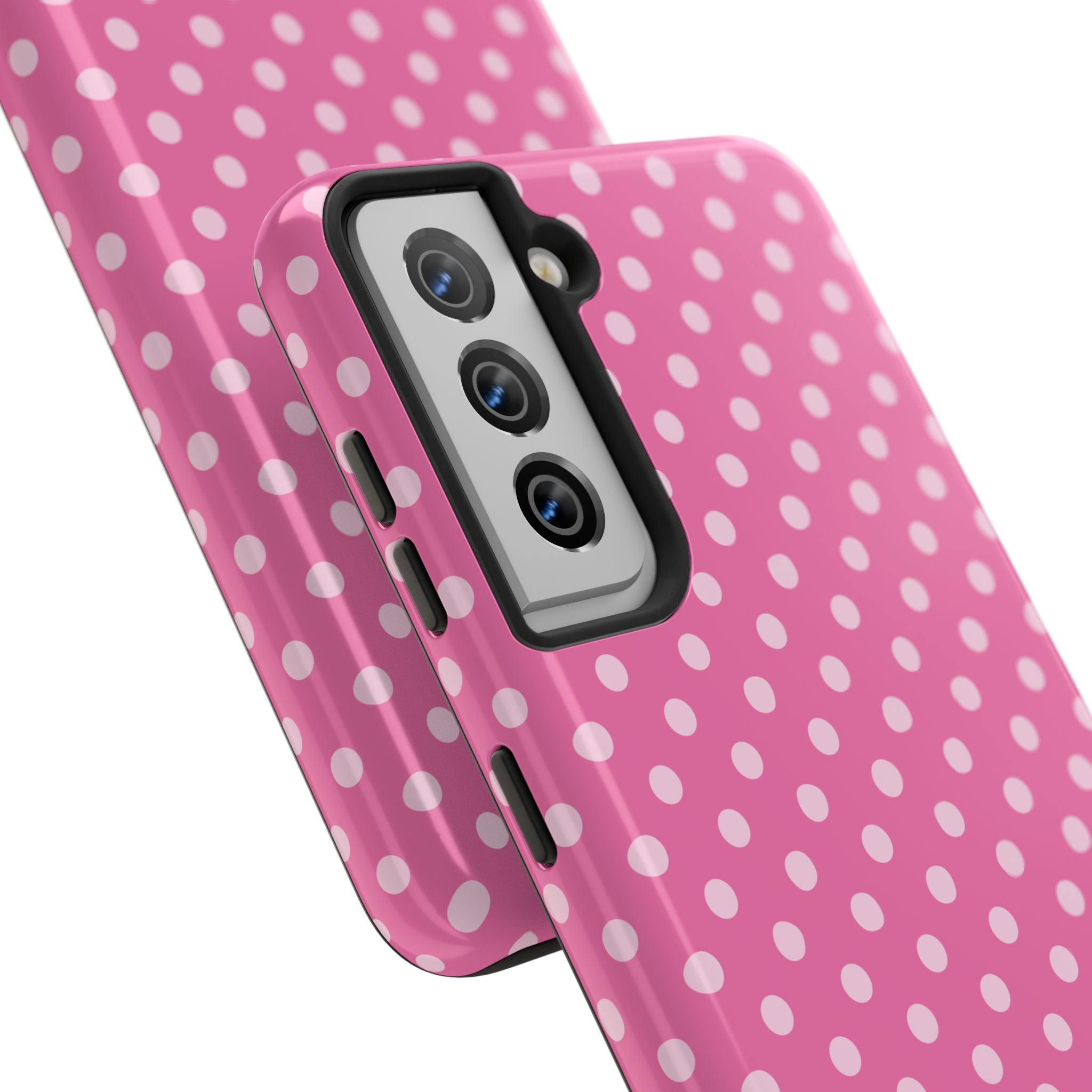 Pink on Pink Polka Dot Phone Case  - Tough Impact-Resistant Case