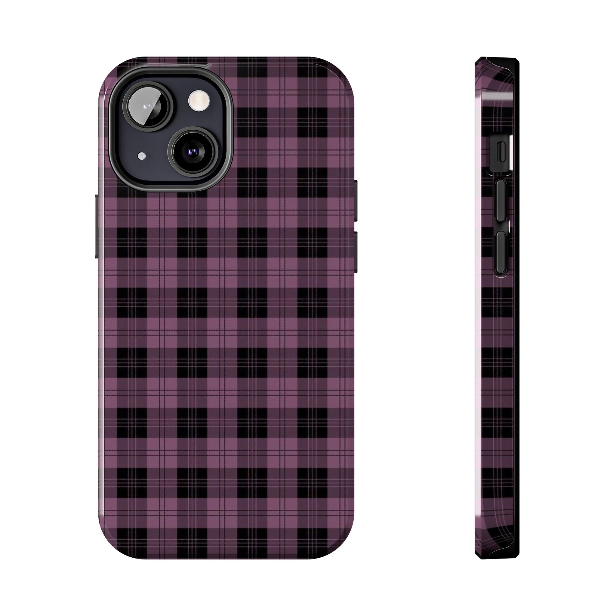 Emo Dark Pink Gingham Plaid Phone Case  - Tough Impact-Resistant Case
