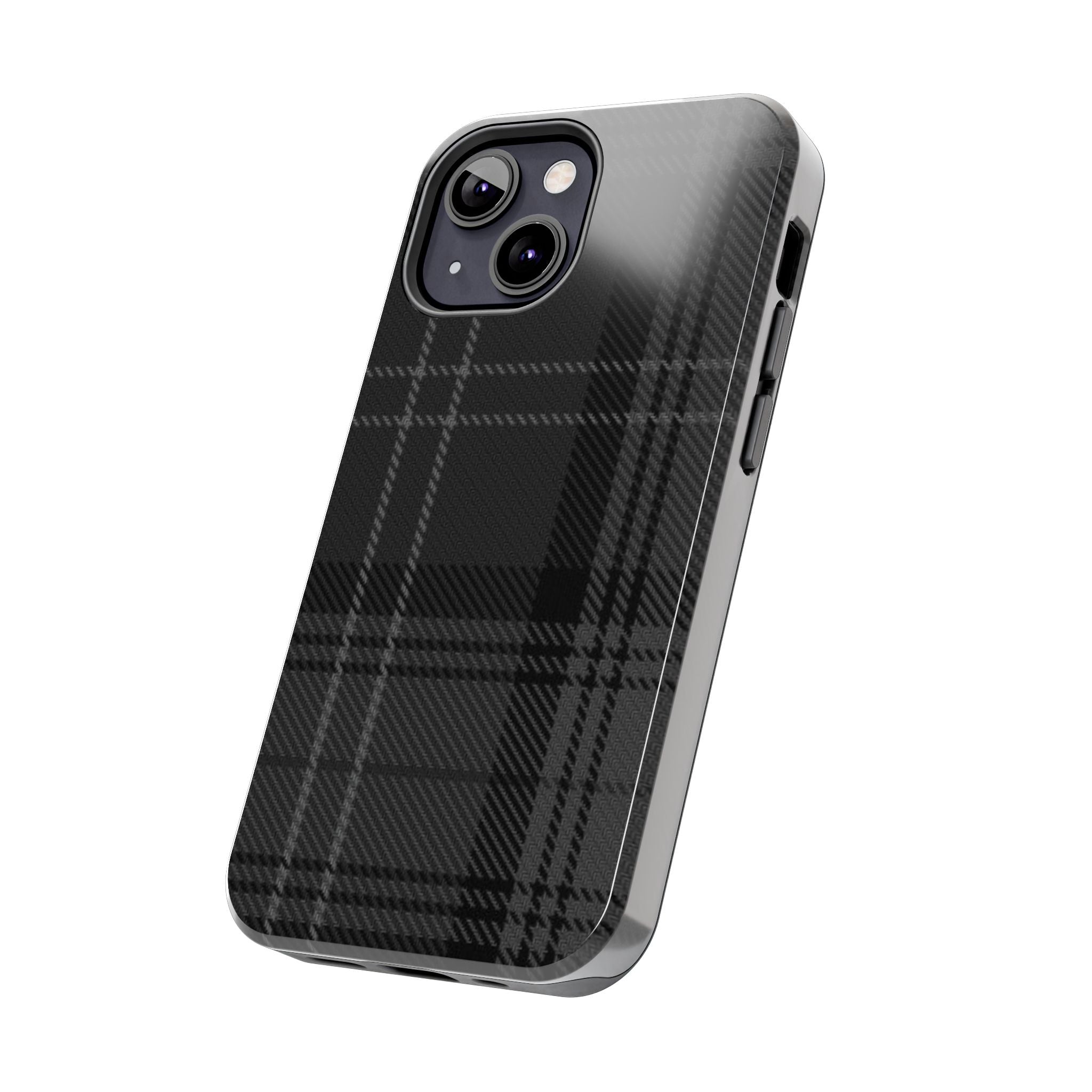 Black Plaid Phone Case  - Tough Impact-Resistant Case