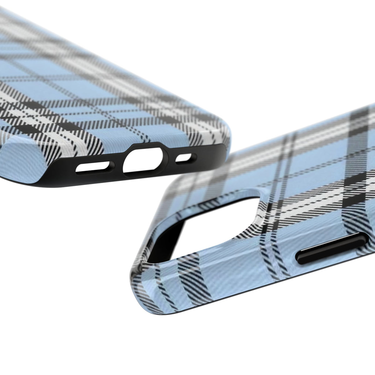 Light Baby Blue Gingham Plaid Phone Case