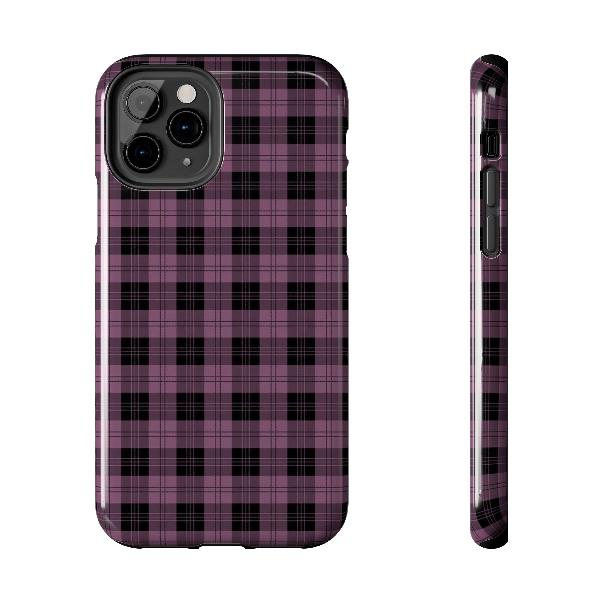 Emo Dark Pink Gingham Plaid Phone Case  - Tough Impact-Resistant Case