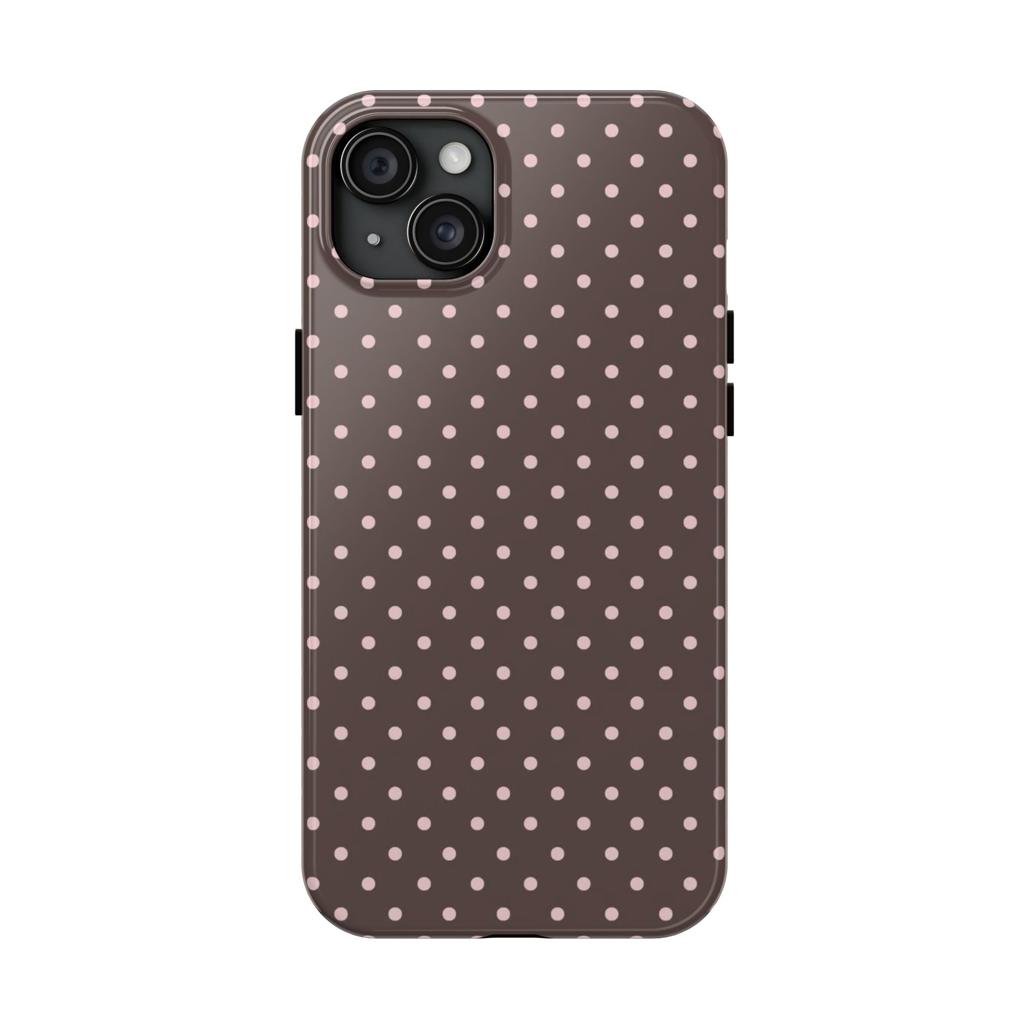 Brown with Pink Dots Phone Case  - Tough Impact-Resistant Case