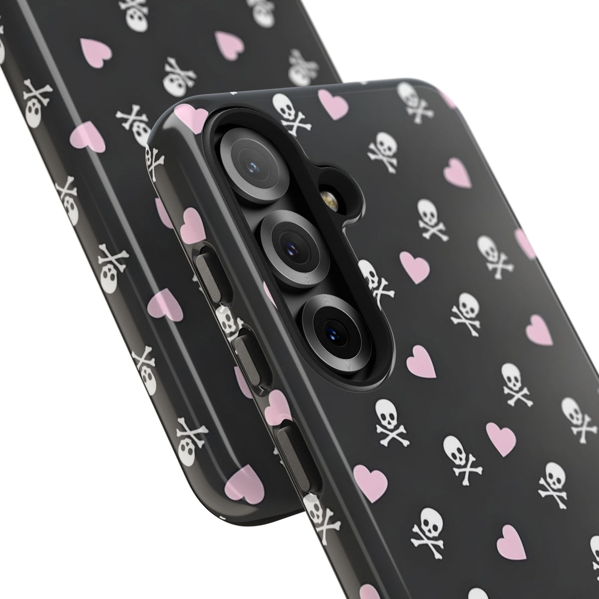 Cute Skulls and Hearts Phone Case  - Tough Impact-Resistant Case