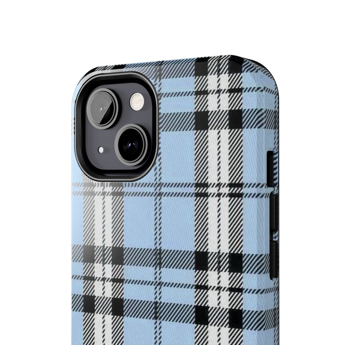 Light Baby Blue Gingham Plaid Phone Case