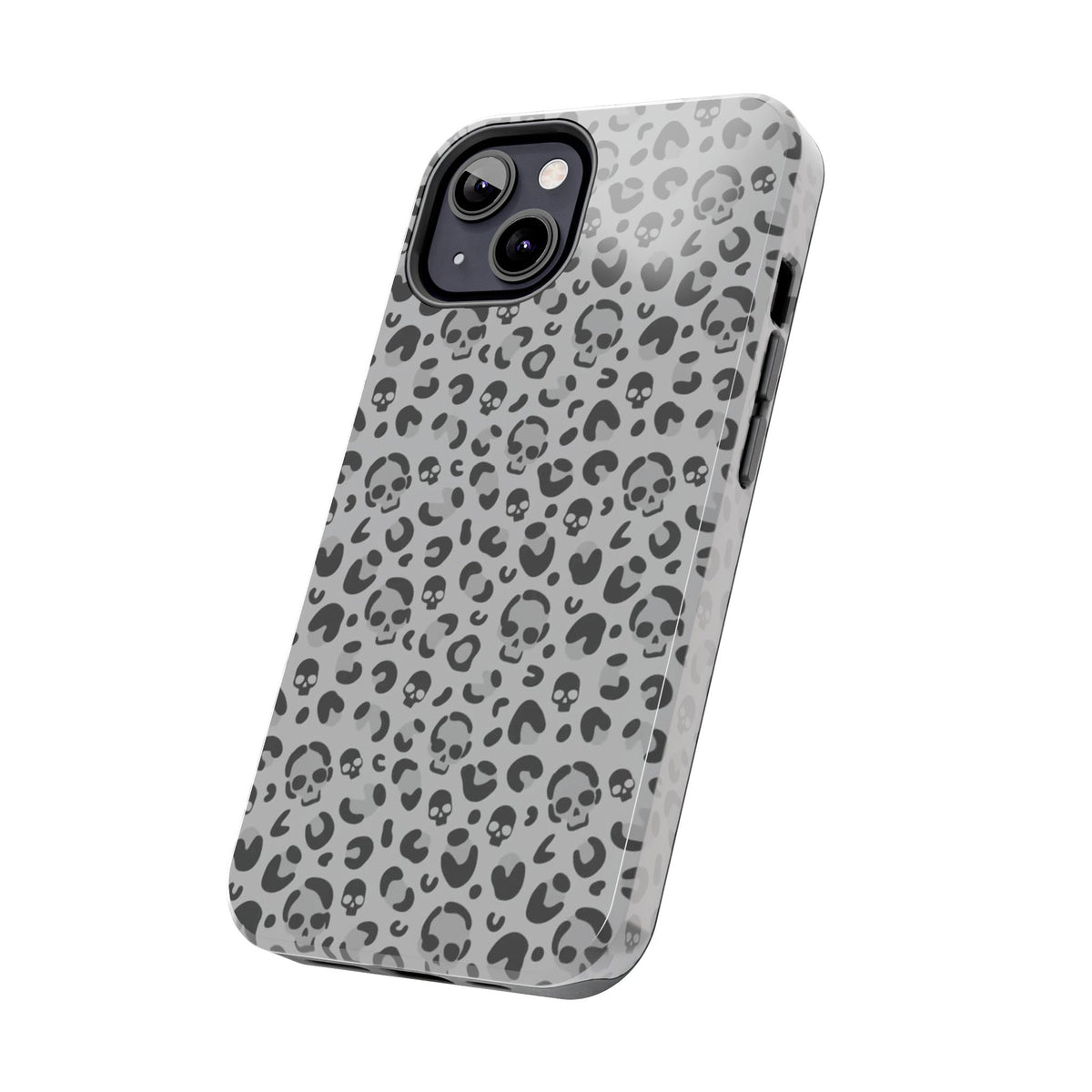 Skull Cheetah Grey Leopard Phone Case