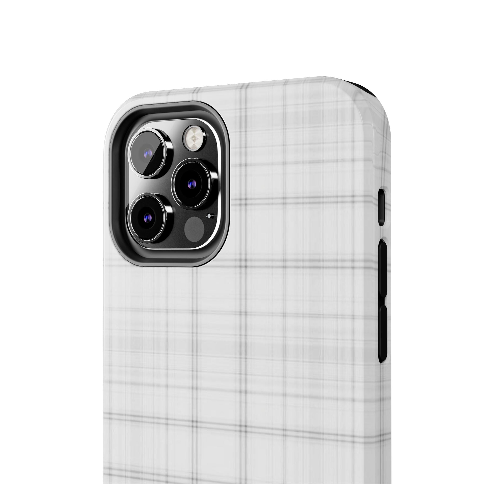 White Gingham Phone Case