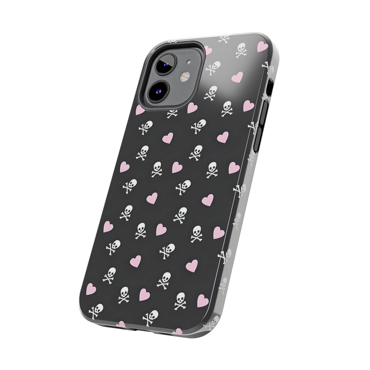 Cute Skulls and Hearts Phone Case  - Tough Impact-Resistant Case