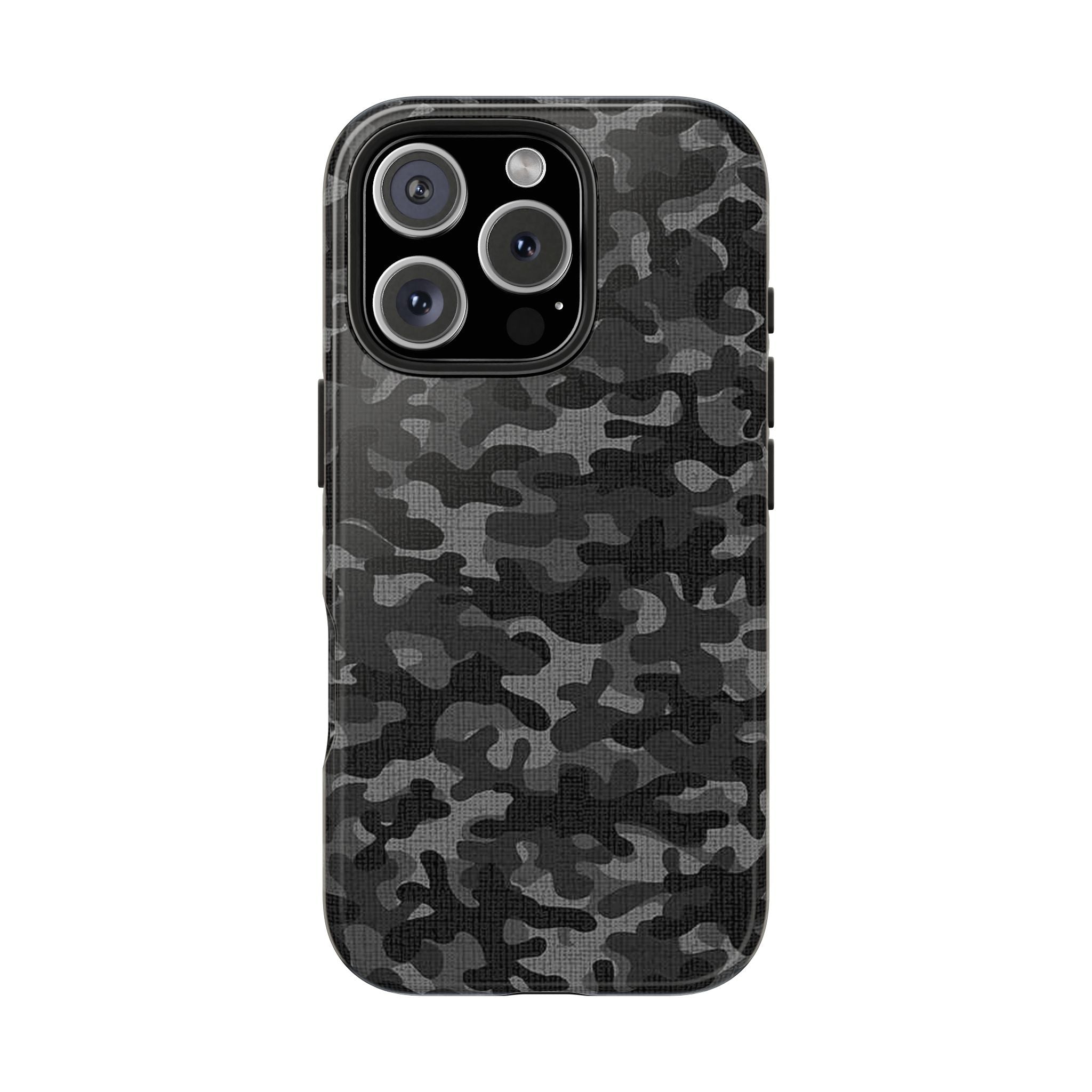 Black Camo Print Phone Case  - Tough Impact-Resistant Cases