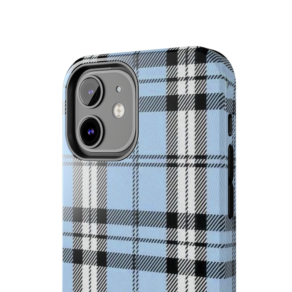 Light Baby Blue Gingham Plaid Phone Case