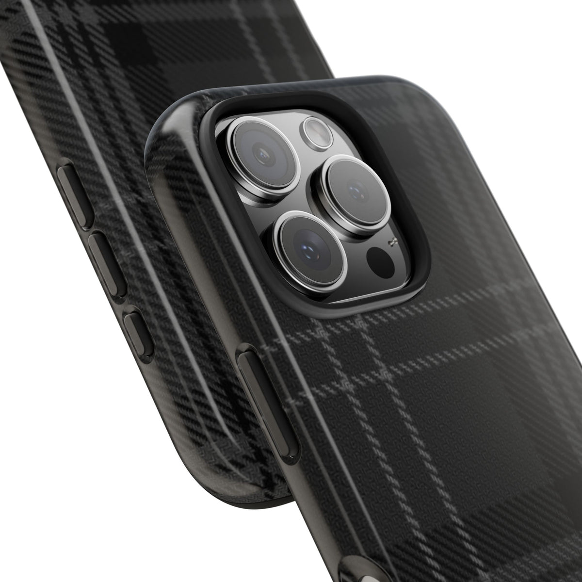 Black Plaid Gingham Phone Case