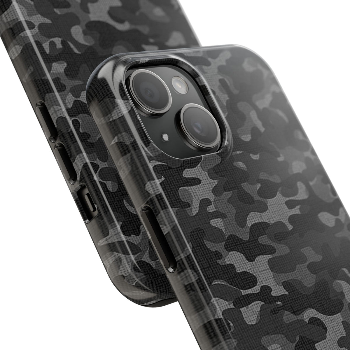 Black Camo Print Phone Case  - Tough Impact-Resistant Cases