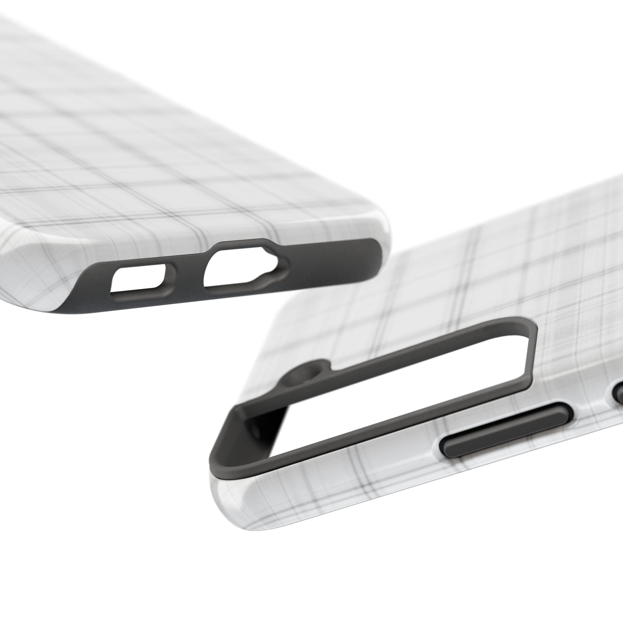 White Gingham Phone Case