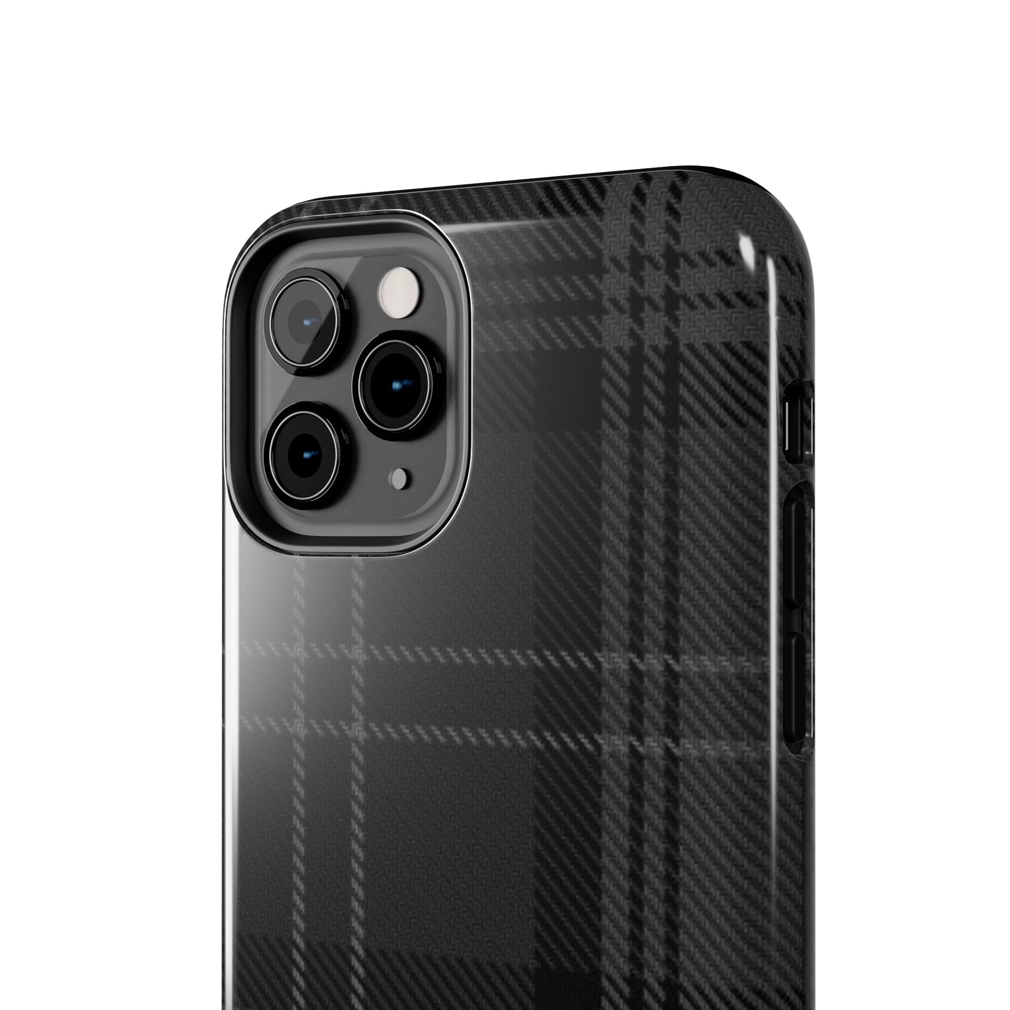 Black Plaid Phone Case  - Tough Impact-Resistant Case