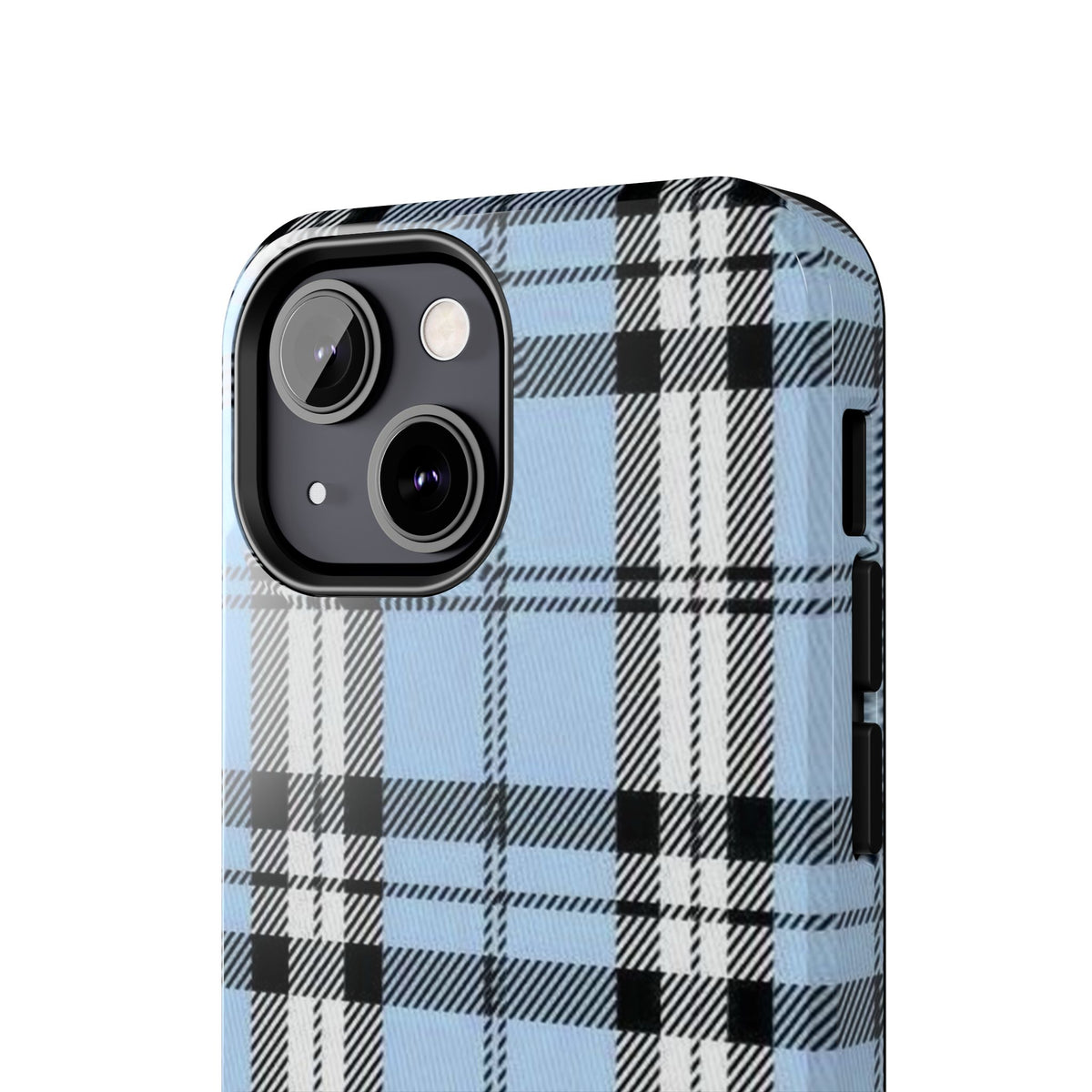 Light Baby Blue Gingham Plaid Phone Case