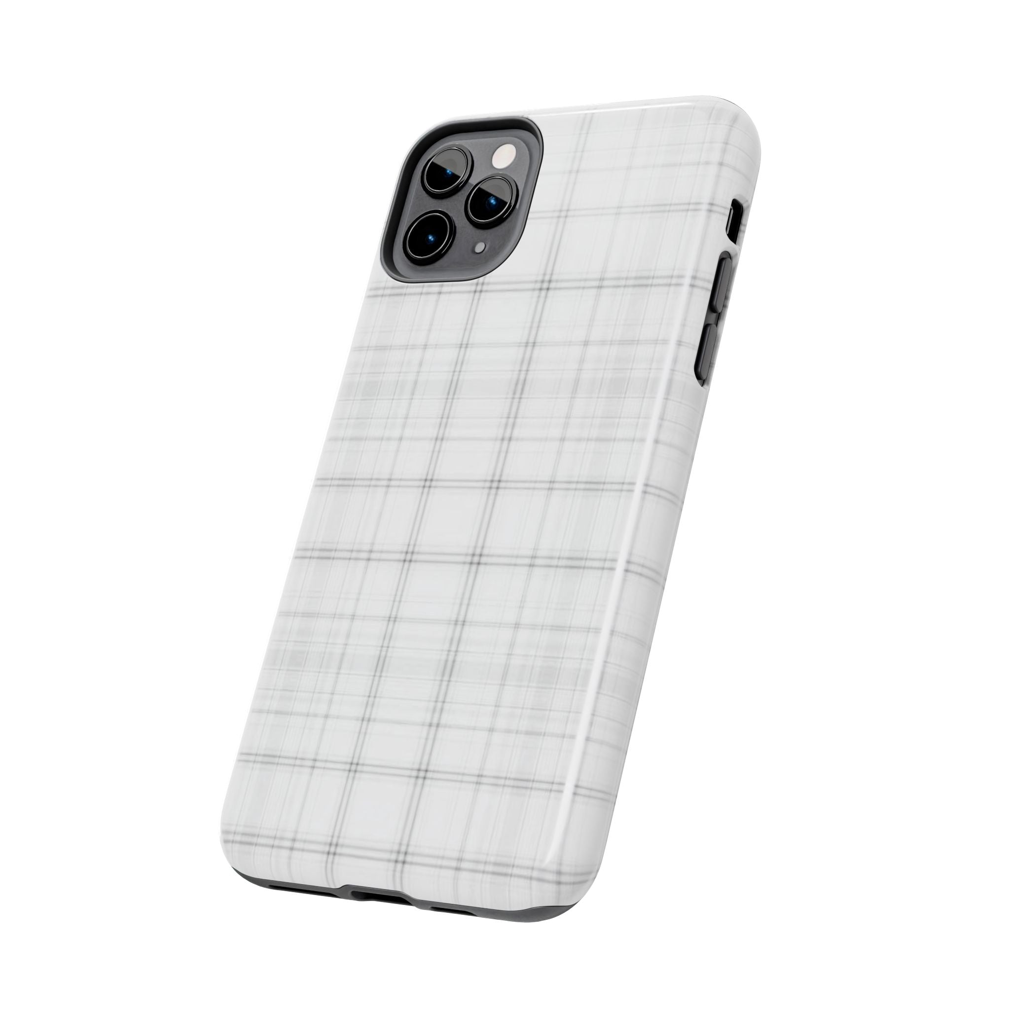 White Gingham Phone Case