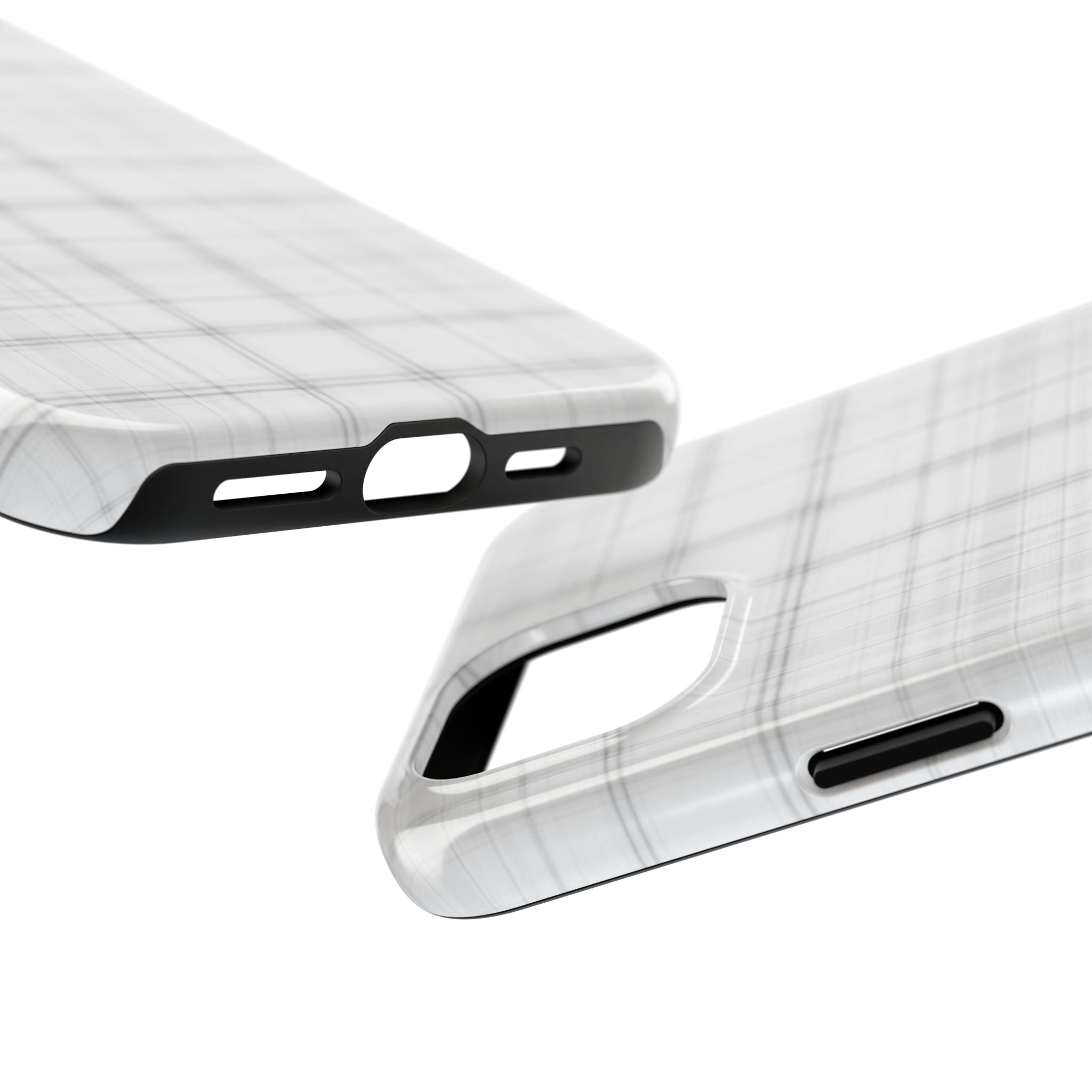 White Gingham Phone Case
