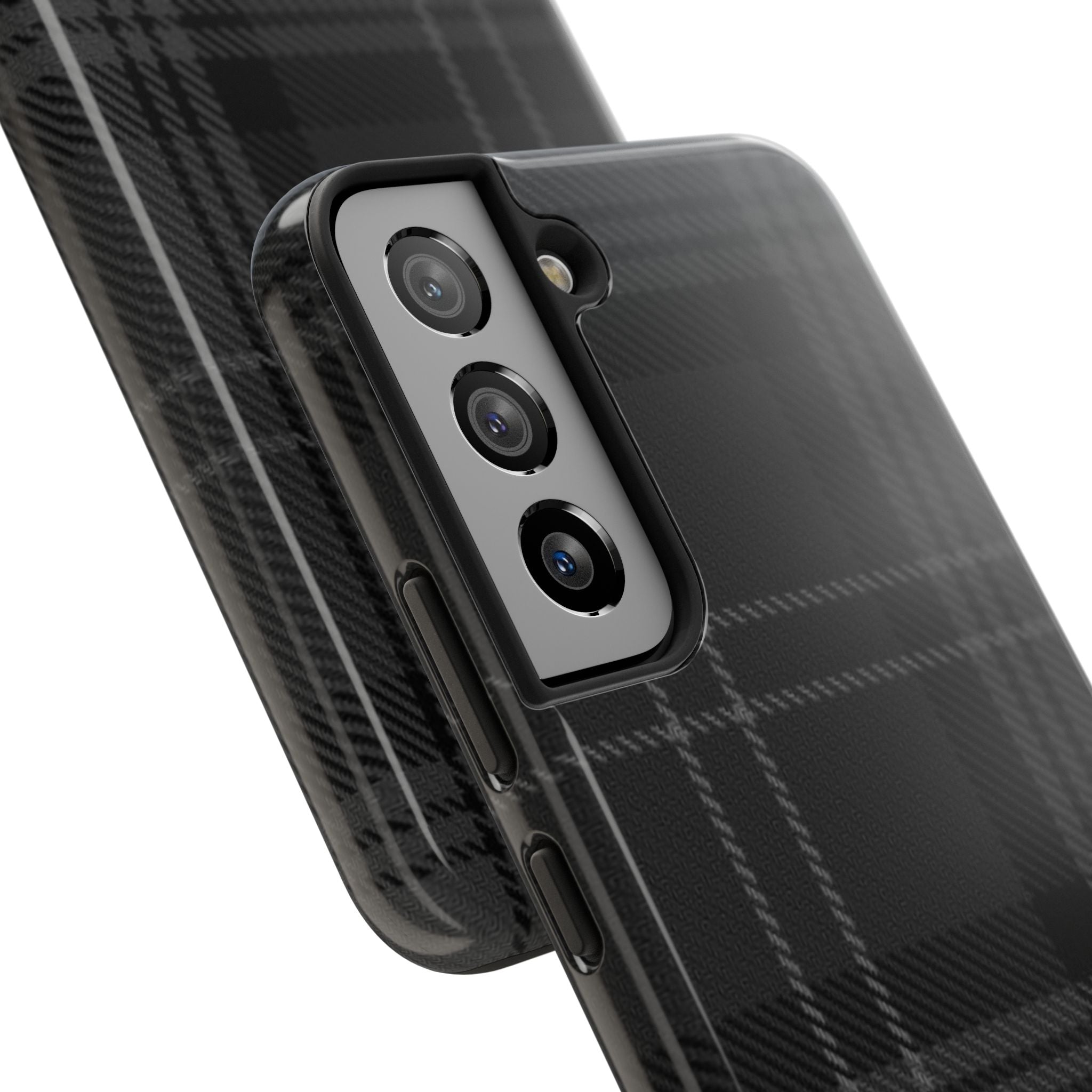 Black Plaid Phone Case  - Tough Impact-Resistant Case