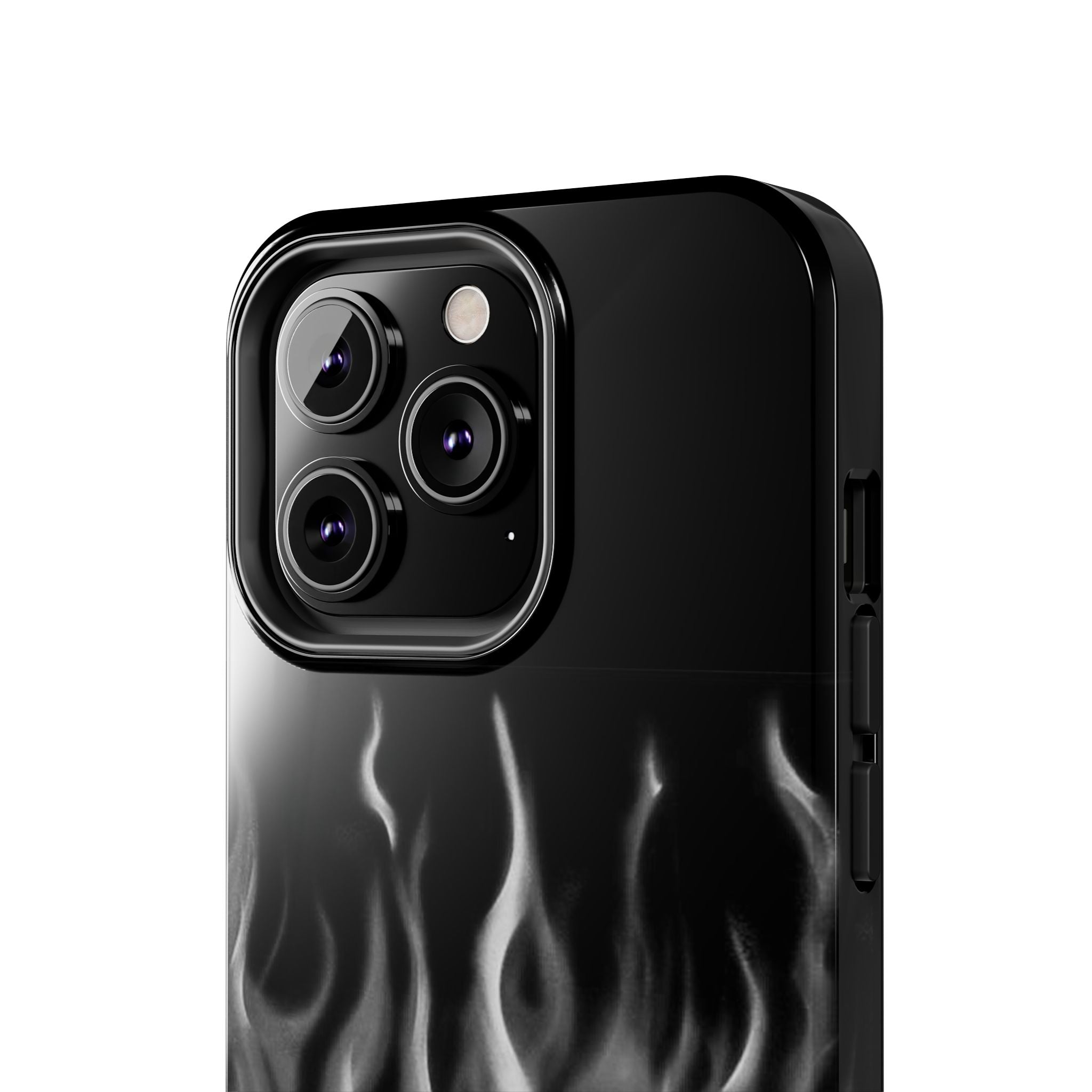 White Airbrush Flames Phone Case  - Tough Impact-Resistant Case