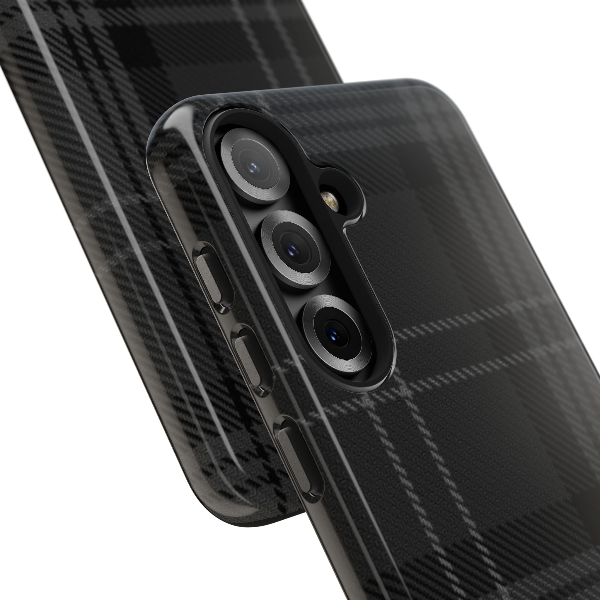 Black Plaid Phone Case  - Tough Impact-Resistant Case