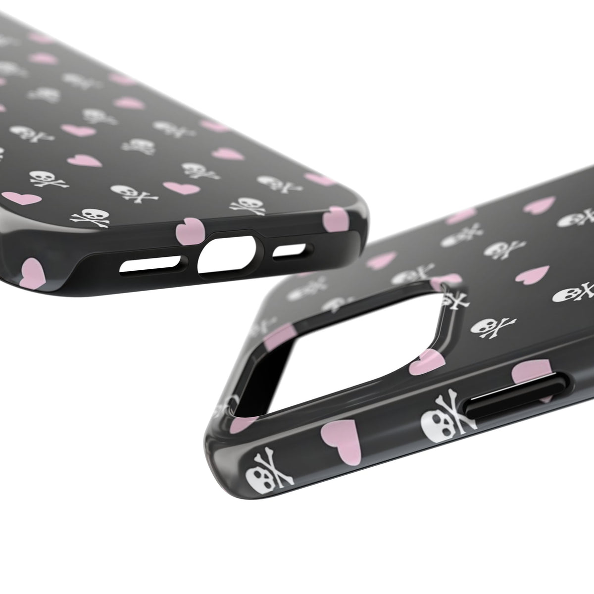 Cute Skulls and Hearts Phone Case  - Tough Impact-Resistant Case