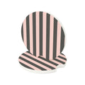 Striped Pink and Black Car Coaster - Made of Soapstone