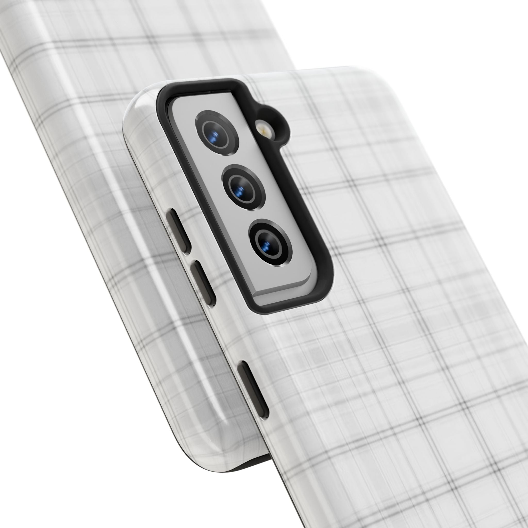 White Gingham Phone Case