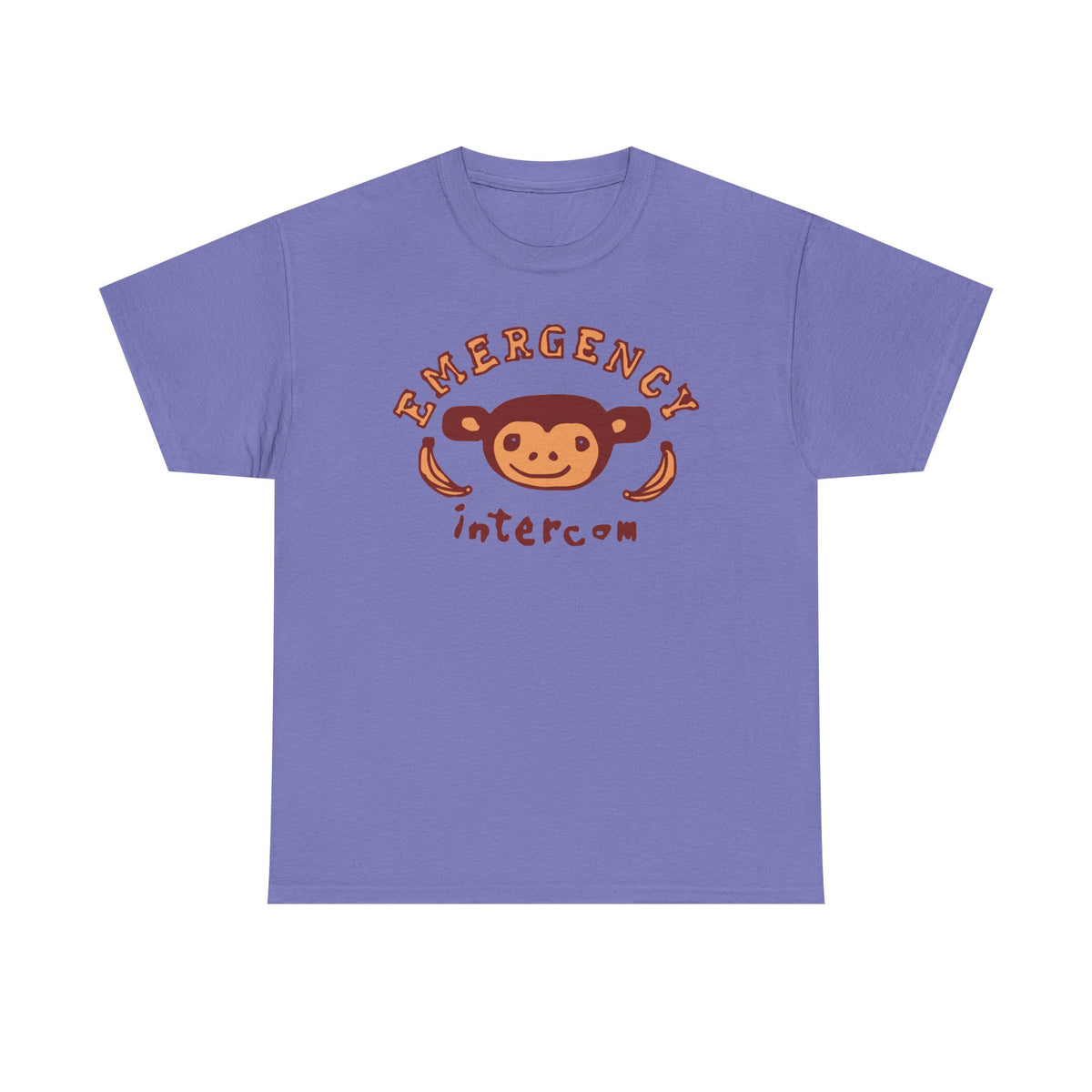 Emergency Intercom Monkey Logo 100% Cotton Tee Shirt