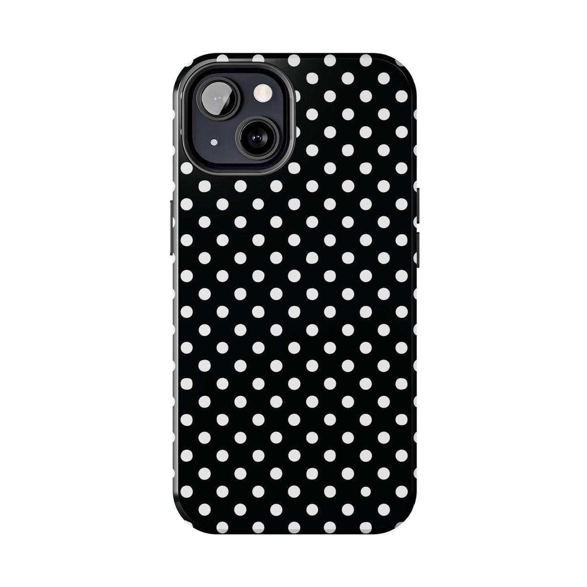 Black and White Polka Dot Phone Case  - Tough Impact-Resistant Case