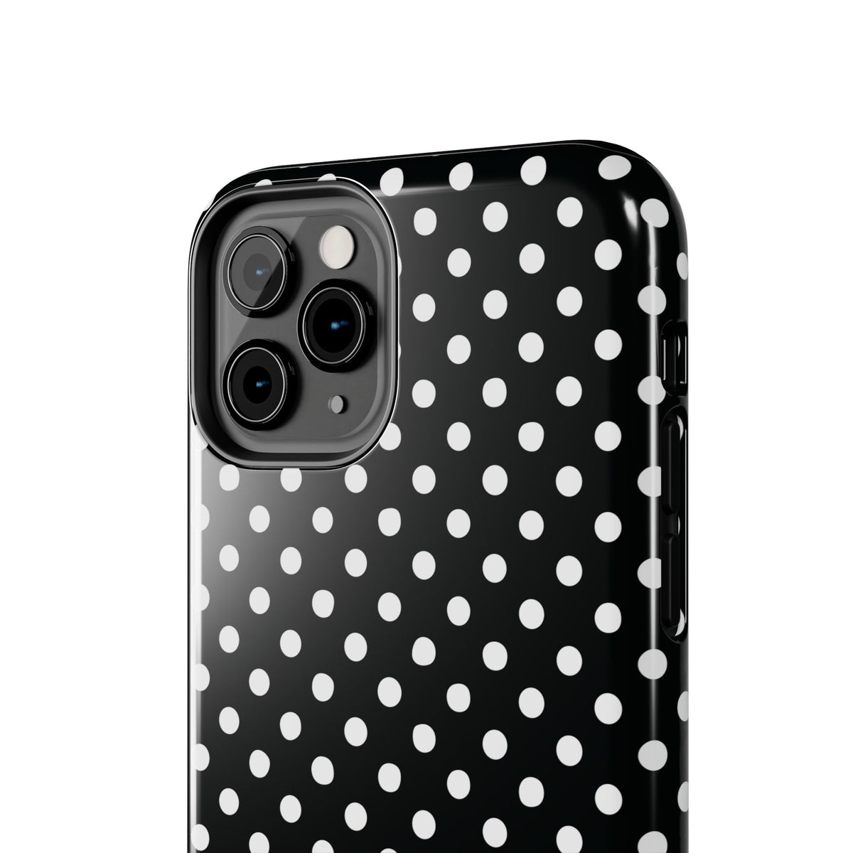 Black and White Polka Dot Phone Case  - Tough Impact-Resistant Case