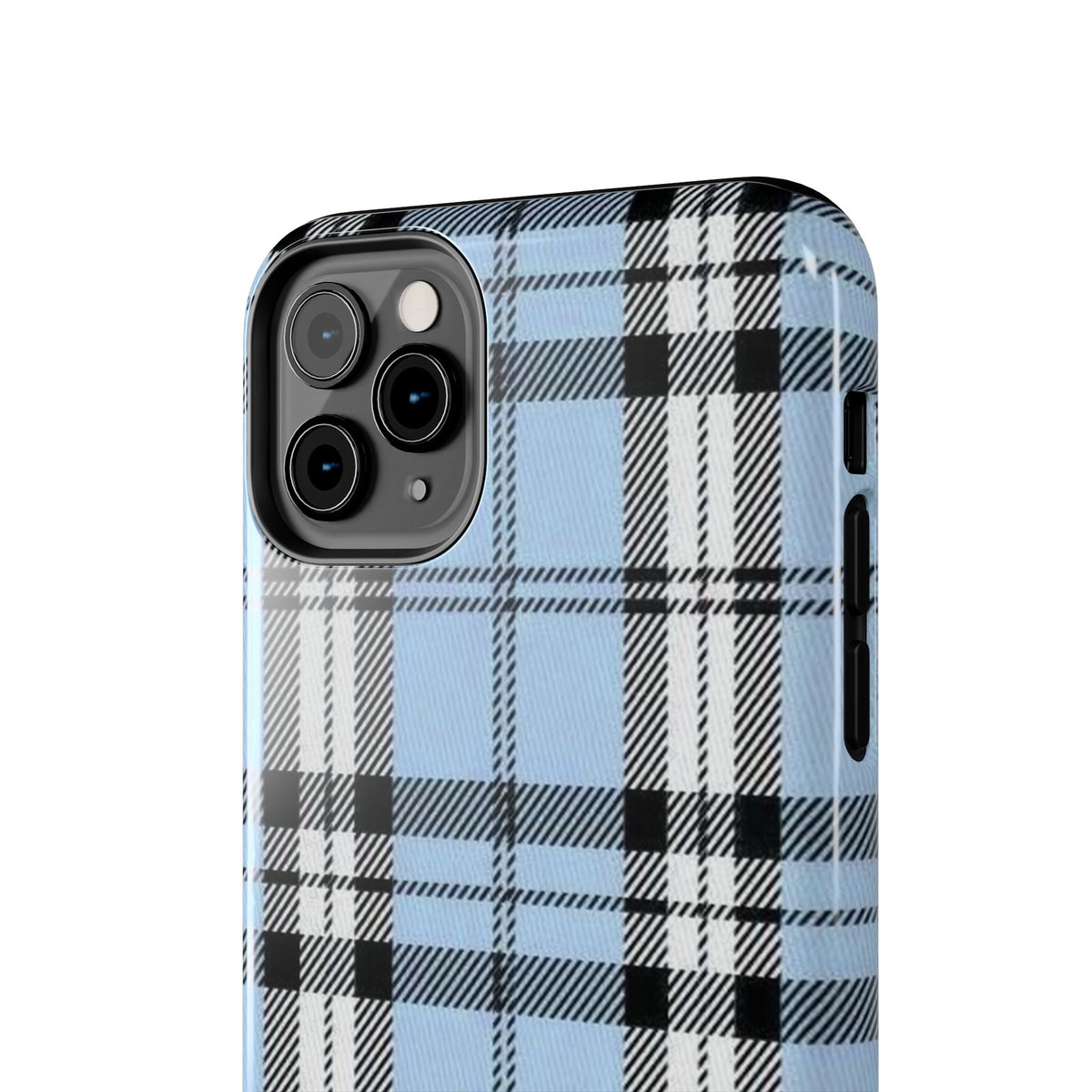 Light Baby Blue Gingham Plaid Phone Case