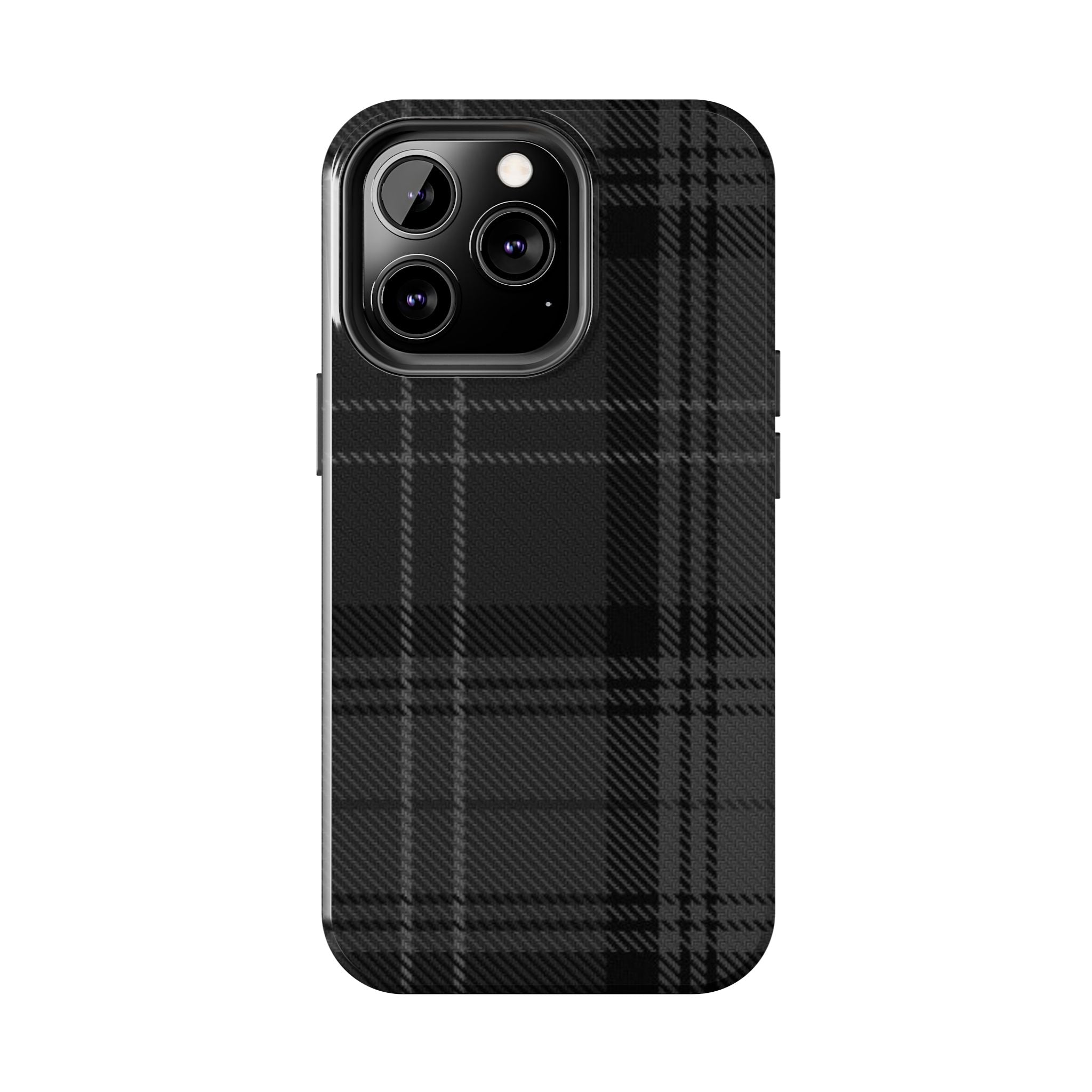 Black Plaid Phone Case  - Tough Impact-Resistant Case
