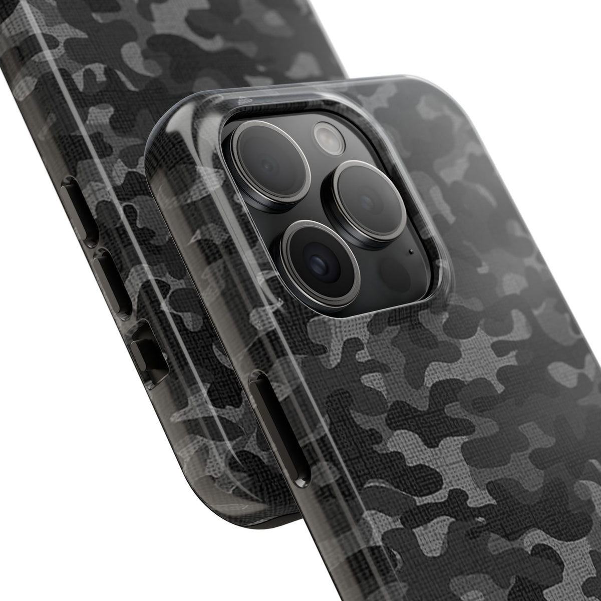 Black Camo Print Phone Case  - Tough Impact-Resistant Cases