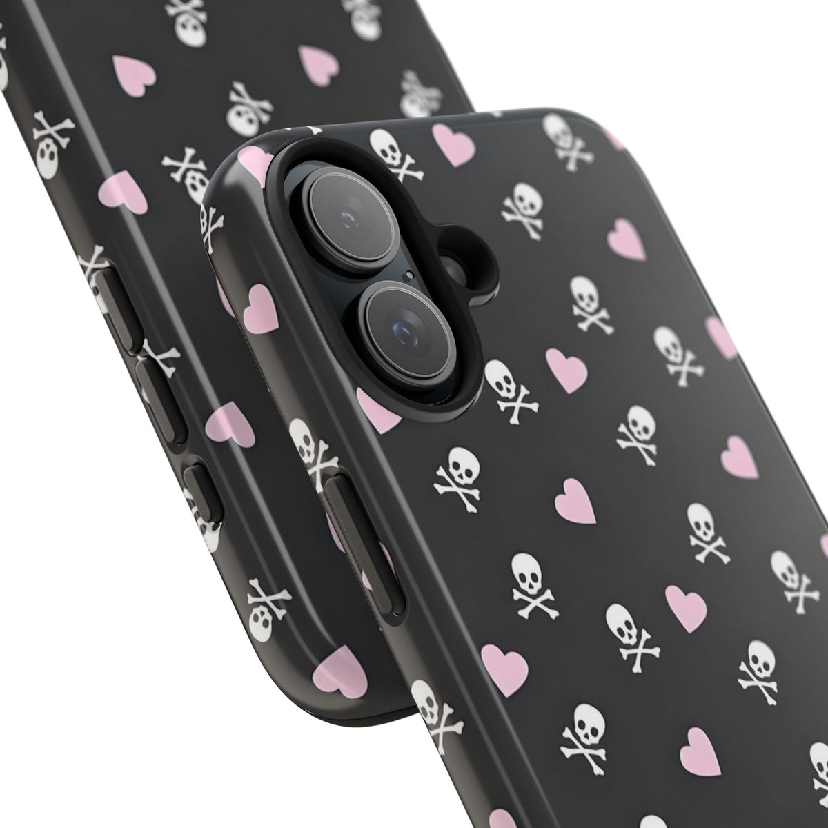 Cute Skulls and Hearts Phone Case  - Tough Impact-Resistant Case