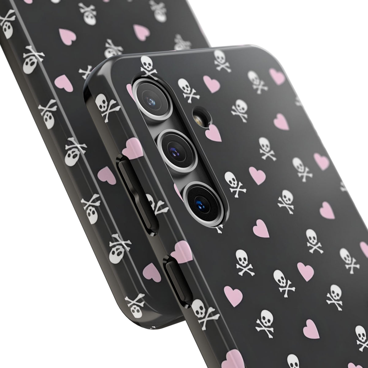 Cute Skulls and Hearts Phone Case  - Tough Impact-Resistant Case