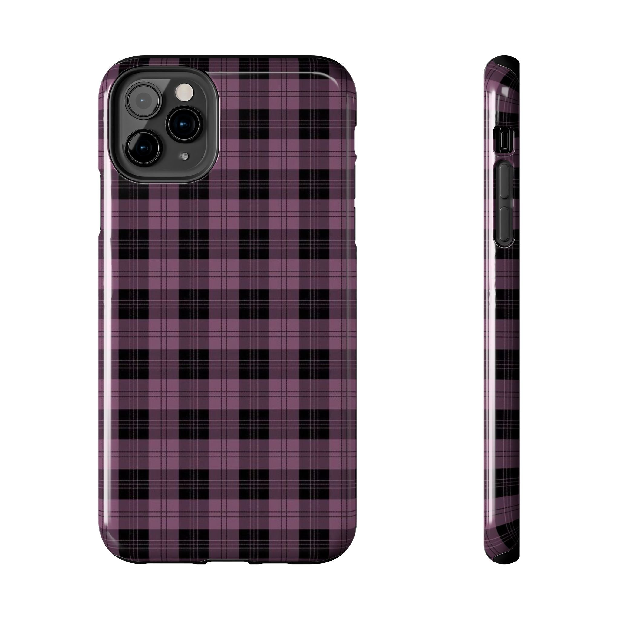 Emo Dark Pink Gingham Plaid Phone Case  - Tough Impact-Resistant Case
