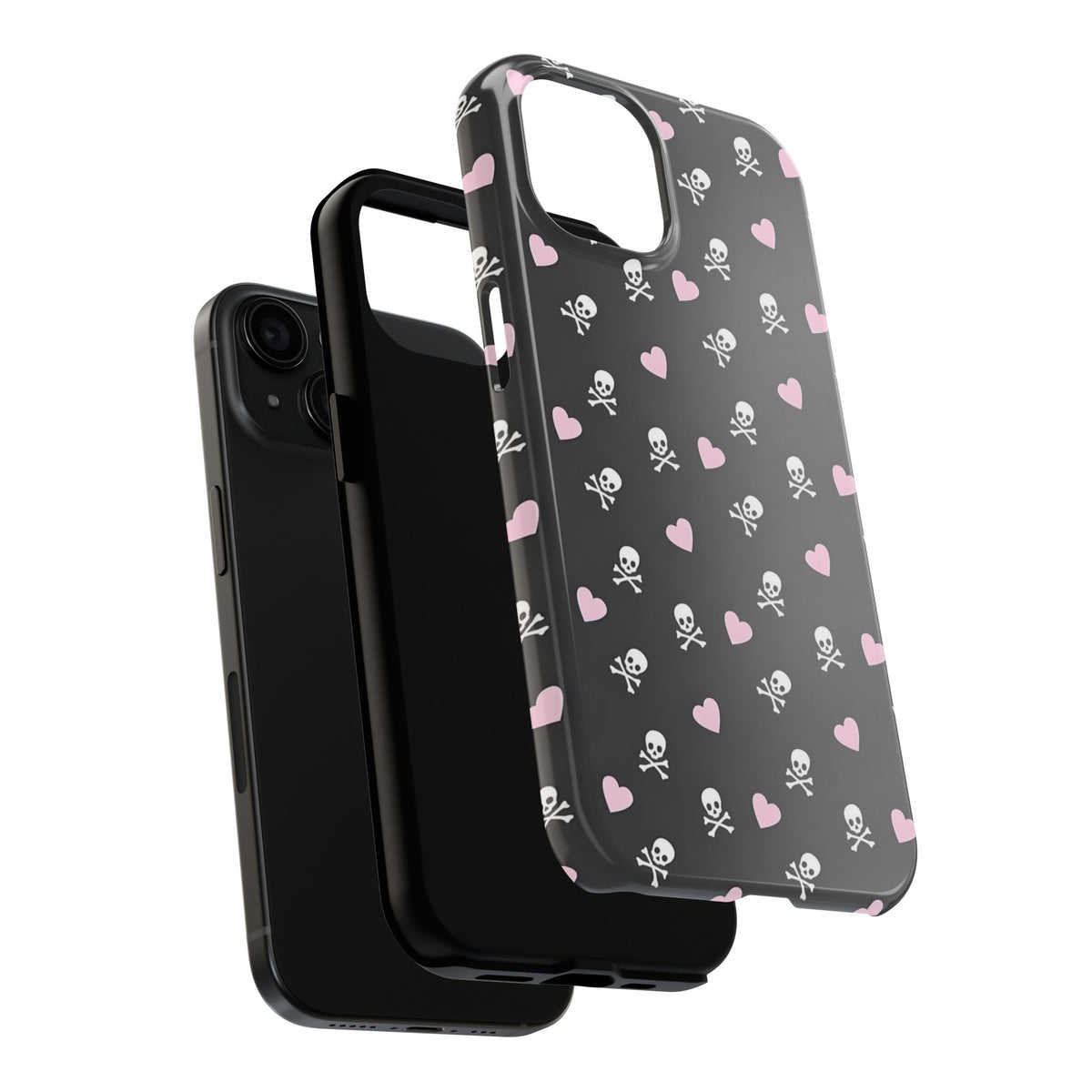 Cute Skulls and Hearts Phone Case  - Tough Impact-Resistant Case