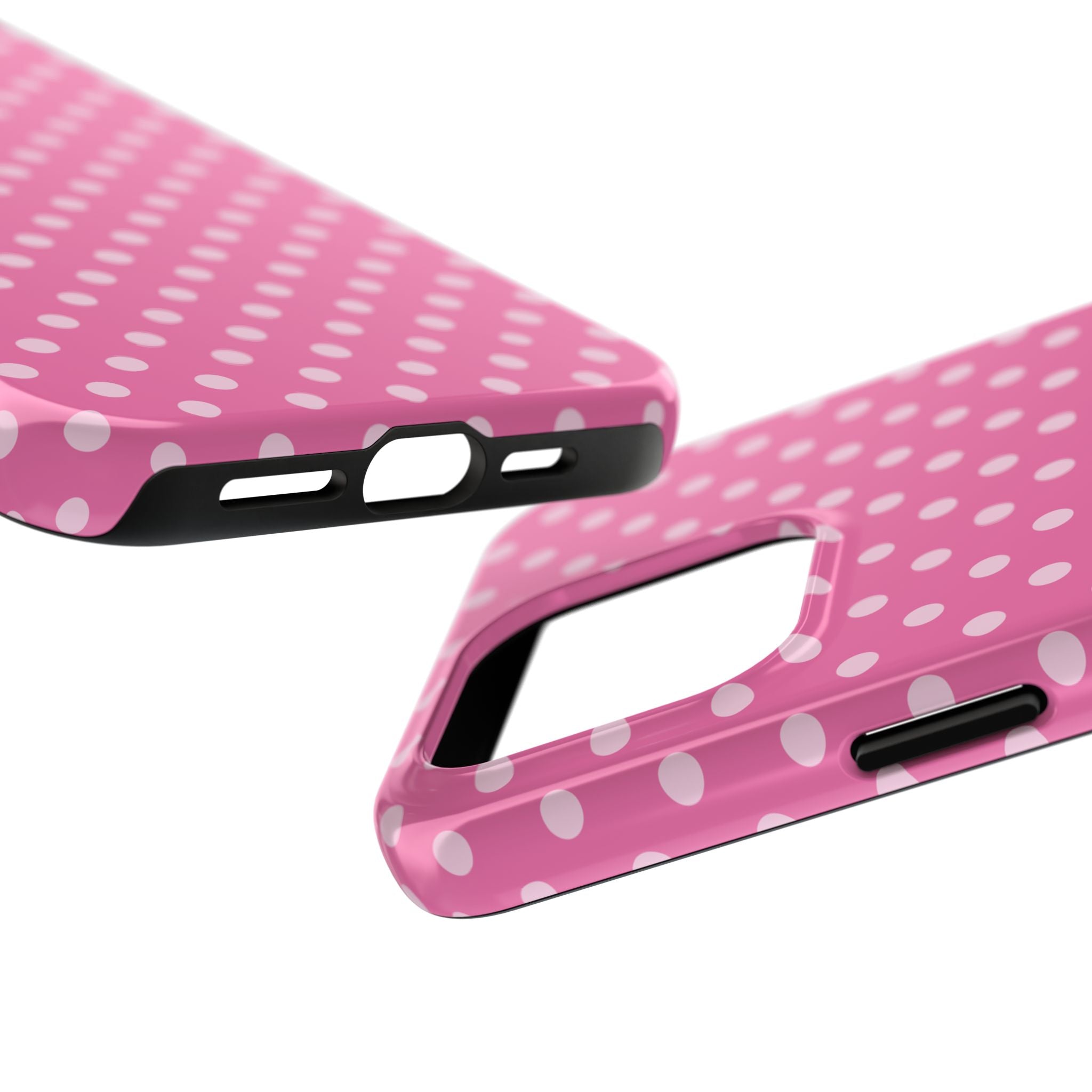 Pink on Pink Polka Dot Phone Case  - Tough Impact-Resistant Case