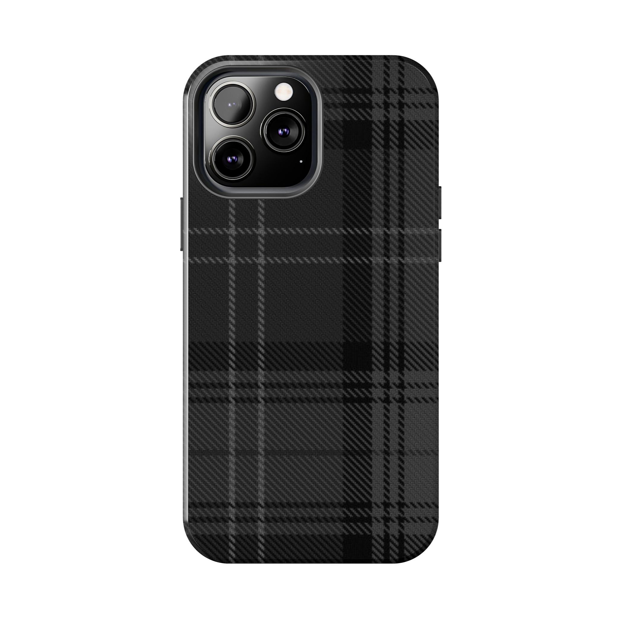 Black Plaid Phone Case  - Tough Impact-Resistant Case