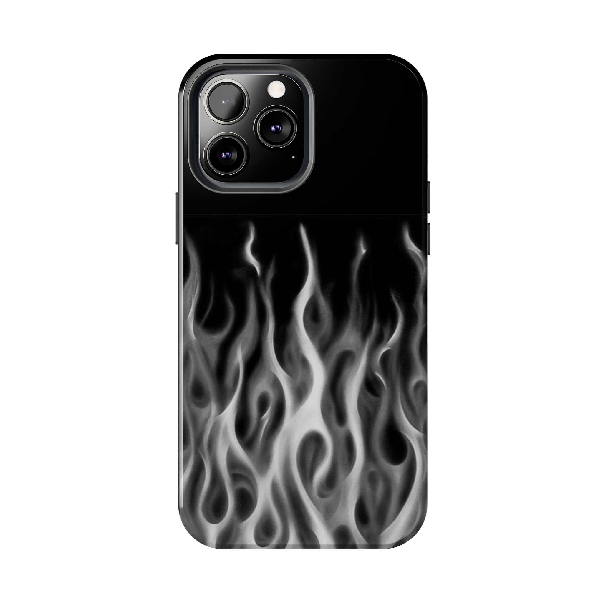 White Airbrush Flames Phone Case  - Tough Impact-Resistant Case