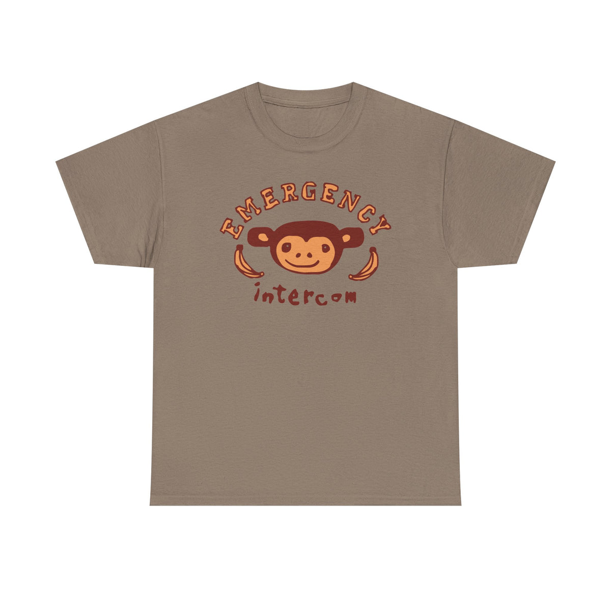 Emergency Intercom Monkey Logo 100% Cotton Tee Shirt