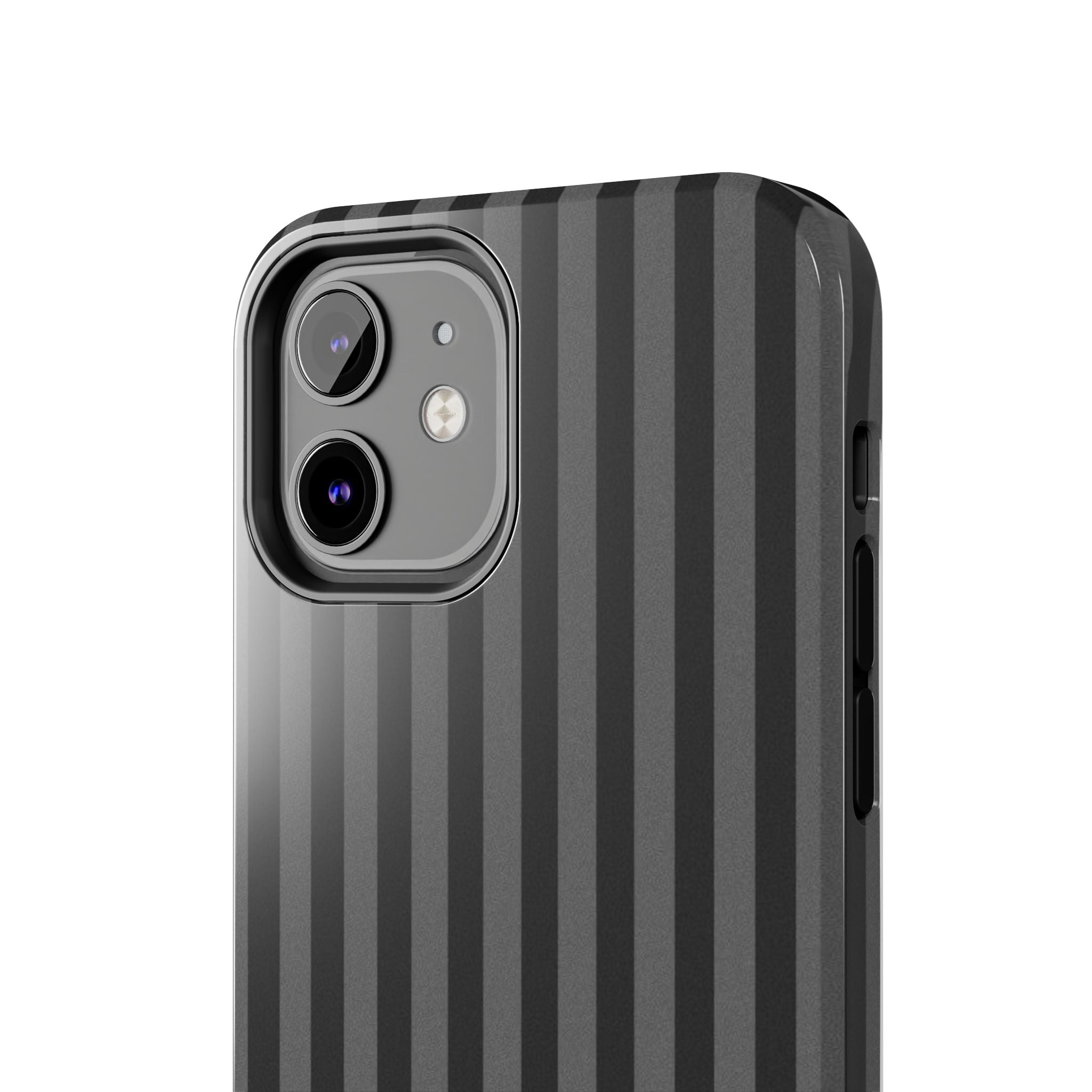 Dark Grey and Black Stripes Phone Case