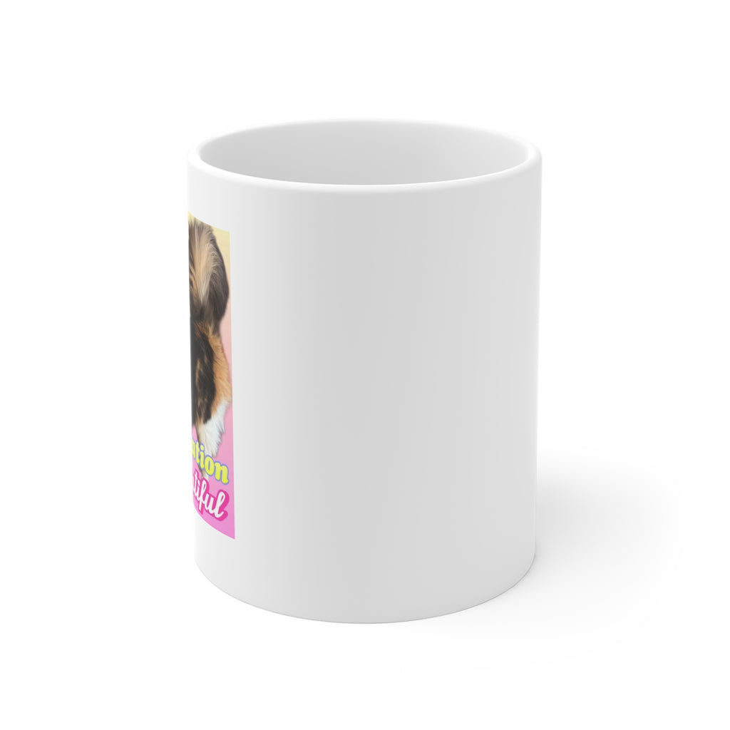 Stop using Chat GPT I can give you misinformation and I'm beautiful - Funny Cat Meme Mug 11oz
