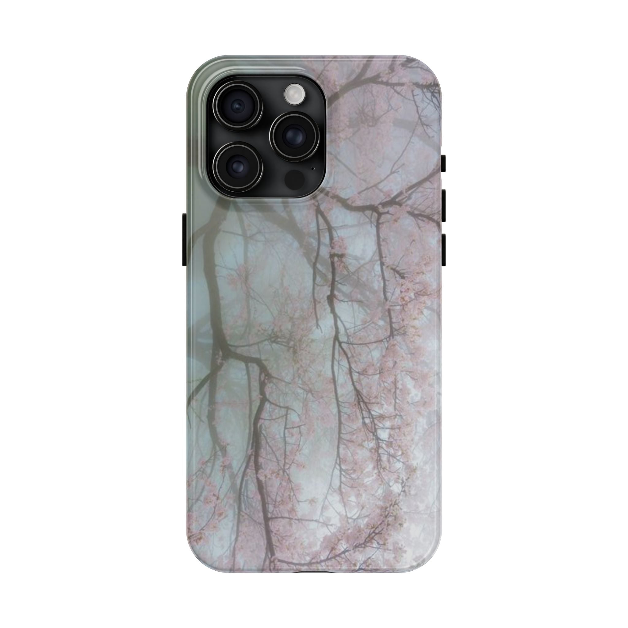 Foggy Cherry Blossom Cyber Phone Case  - Tough Impact-Resistant Case
