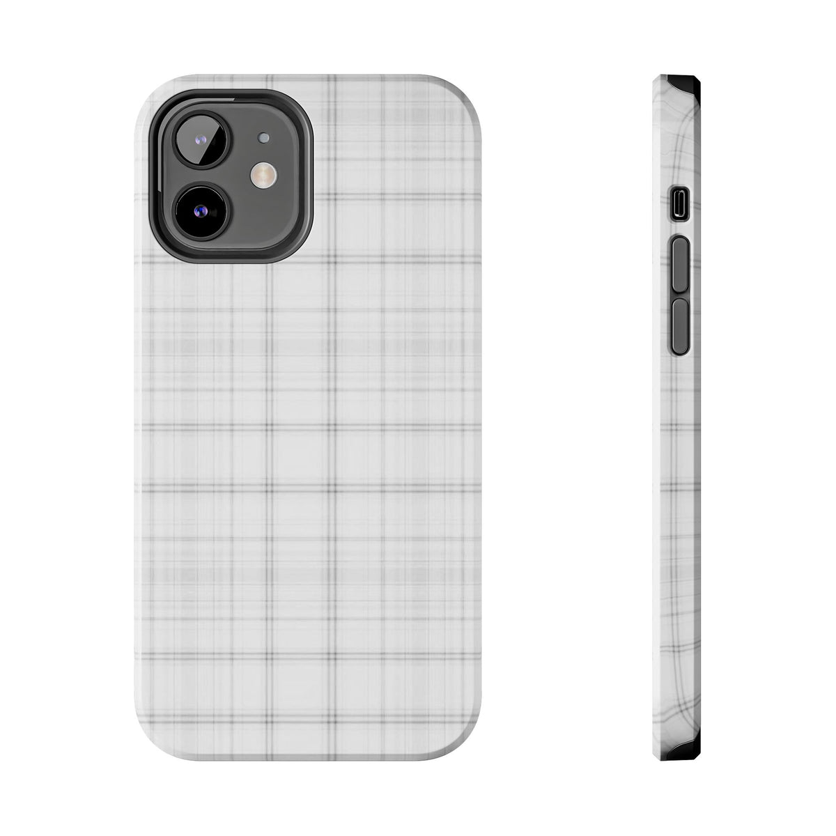 White Gingham Phone Case