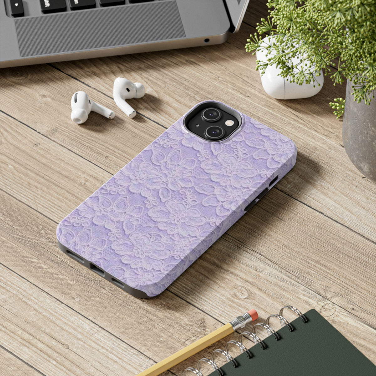 Purple Lace Cute Coquette Phone Case