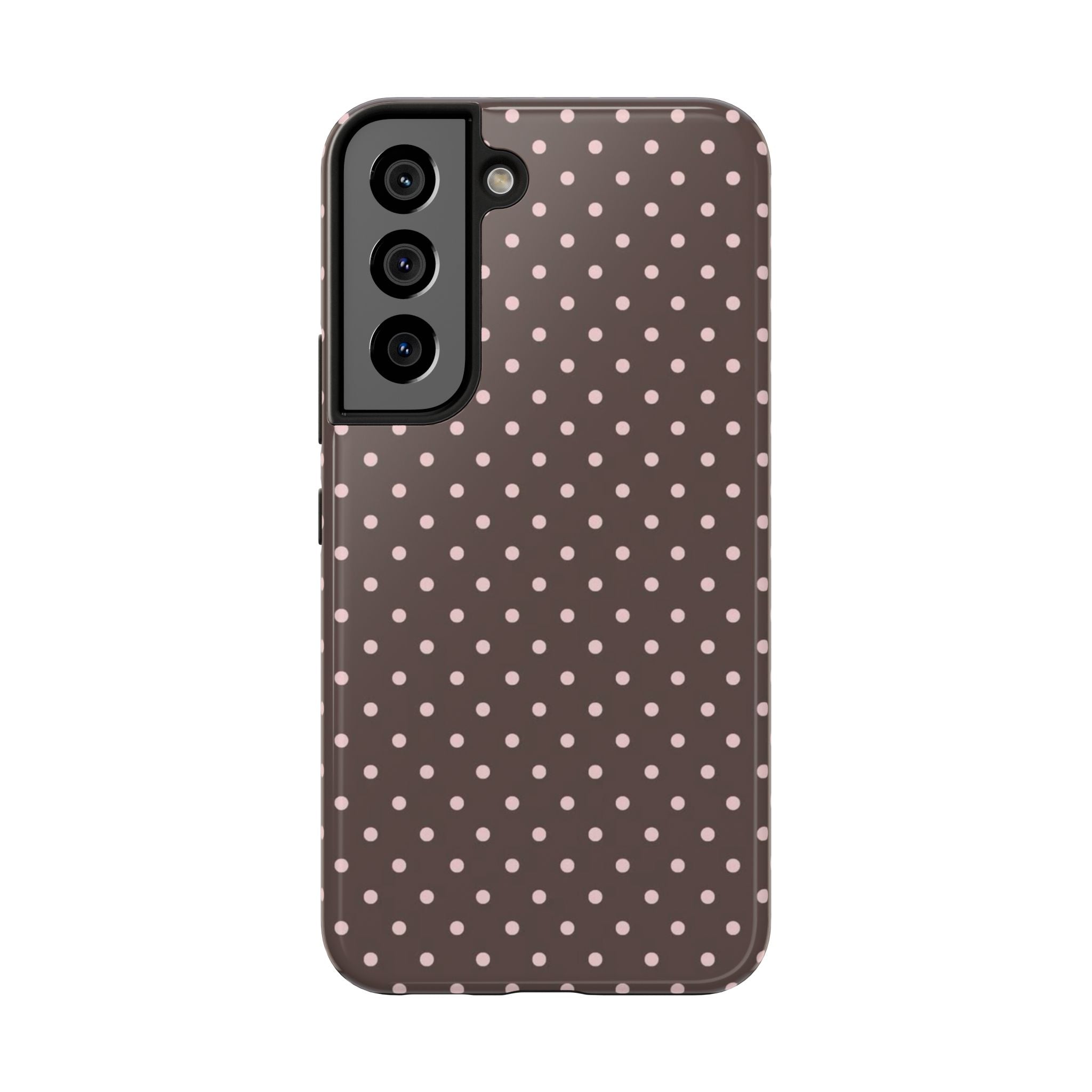 Brown with Pink Dots Phone Case  - Tough Impact-Resistant Case